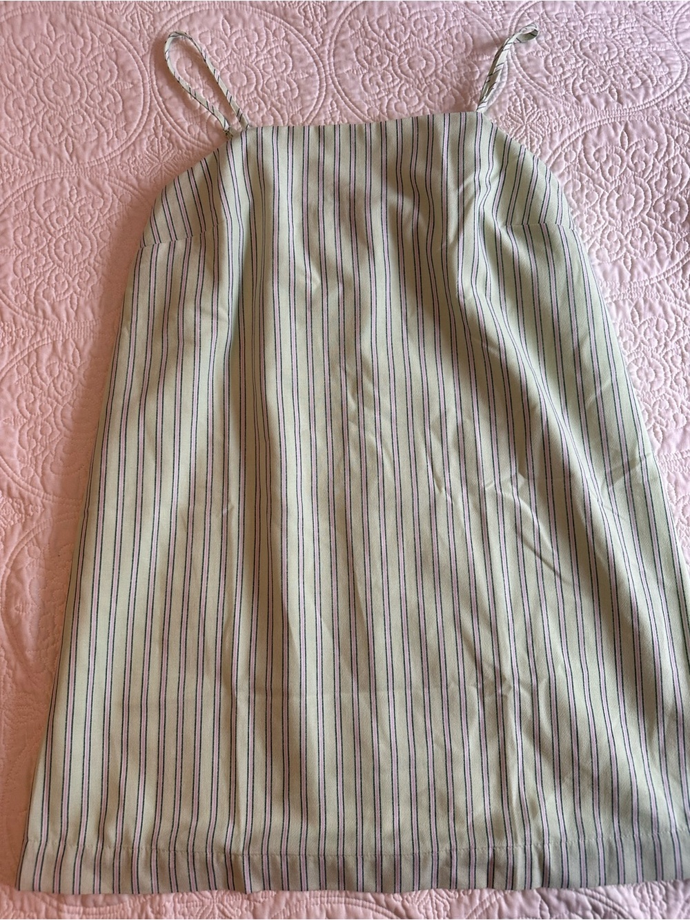 Old Navy Mint Green Mini Dress with Green and Light Pink Pinstripes